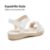 image:imageDREAM PAIRS Girls Espadrille Flatform Platform Wedge Open Toe Summer Sandals for Little Kid Big Kid Casual Vacation or Formal UseWhite