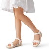 image:imageDREAM PAIRS Girls Espadrille Flatform Platform Wedge Open Toe Summer Sandals for Little Kid Big Kid Casual Vacation or Formal UseWhitedenim