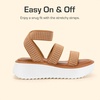 image:imageDREAM PAIRS Girls Flatform Wedge Open Toe Platform Summer Sandals with Buckle Ankle Strap for Little KidBig KidBrown