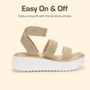 image:imageDREAM PAIRS Girls Flatform Wedge Open Toe Platform Summer Sandals with Buckle Ankle Strap for Little KidBig KidGold