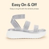 image:imageDREAM PAIRS Girls Flatform Wedge Open Toe Platform Summer Sandals with Buckle Ankle Strap for Little KidBig KidSilver
