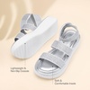 image:imageDREAM PAIRS Girls Flatform Wedge Open Toe Platform Summer Sandals with Buckle Ankle Strap for Little KidBig KidSilver