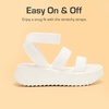 image:imageDREAM PAIRS Girls Flatform Wedge Open Toe Platform Summer Sandals with Buckle Ankle Strap for Little KidBig KidWhite