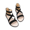image:imageDREAM PAIRS Girls Gladiator Sandals with Zipper Strappy Sandals ToddlerLittle KidBig KidBlack