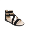 image:imageDREAM PAIRS Girls Gladiator Sandals with Zipper Strappy Sandals ToddlerLittle KidBig KidBlack