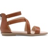 image:imageDREAM PAIRS Girls Gladiator Sandals with Zipper Strappy Sandals ToddlerLittle KidBig KidBrown