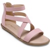 image:imageDREAM PAIRS Girls Gladiator Sandals with Zipper Strappy Sandals ToddlerLittle KidBig KidPink