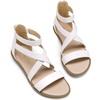 image:imageDREAM PAIRS Girls Gladiator Sandals with Zipper Strappy Sandals ToddlerLittle KidBig KidWhite