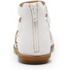 image:imageDREAM PAIRS Girls Gladiator Sandals with Zipper Strappy Sandals ToddlerLittle KidBig KidWhitedenimdenim