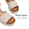 image:imageDREAM PAIRS Girls Platform Wedge Open Toe Espadrille Sandals with Buckle Ankle Strap for Little KidBig KidBeigeTan