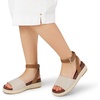 image:imageDREAM PAIRS Girls Platform Wedge Open Toe Espadrille Sandals with Buckle Ankle Strap for Little KidBig KidBeigeTan