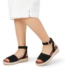 image:imageDREAM PAIRS Girls Platform Wedge Open Toe Espadrille Sandals with Buckle Ankle Strap for Little KidBig KidBlack