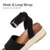 image:imageDREAM PAIRS Girls Platform Wedge Open Toe Espadrille Sandals with Buckle Ankle Strap for Little KidBig KidBlack
