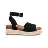 image:imageDREAM PAIRS Girls Platform Wedge Open Toe Espadrille Sandals with Buckle Ankle Strap for Little KidBig KidBlack