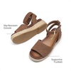 image:imageDREAM PAIRS Girls Platform Wedge Open Toe Espadrille Sandals with Buckle Ankle Strap for Little KidBig KidBrown