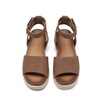 image:imageDREAM PAIRS Girls Platform Wedge Open Toe Espadrille Sandals with Buckle Ankle Strap for Little KidBig KidBrown