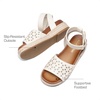 image:imageDREAM PAIRS Girls Platform Wedge Open Toe Espadrille Sandals with Buckle Ankle Strap for Little KidBig KidIvory