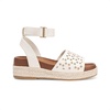 image:imageDREAM PAIRS Girls Platform Wedge Open Toe Espadrille Sandals with Buckle Ankle Strap for Little KidBig KidIvory