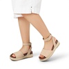 image:imageDREAM PAIRS Girls Platform Wedge Open Toe Espadrille Sandals with Buckle Ankle Strap for Little KidBig KidNude