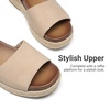image:imageDREAM PAIRS Girls Platform Wedge Open Toe Espadrille Sandals with Buckle Ankle Strap for Little KidBig KidNude
