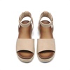 image:imageDREAM PAIRS Girls Platform Wedge Open Toe Espadrille Sandals with Buckle Ankle Strap for Little KidBig KidNude