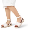 image:imageDREAM PAIRS Girls Platform Wedge Open Toe Espadrille Sandals with Buckle Ankle Strap for Little KidBig KidWhite