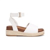 image:imageDREAM PAIRS Girls Platform Wedge Open Toe Espadrille Sandals with Buckle Ankle Strap for Little KidBig KidWhite
