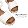 image:imageDREAM PAIRS Girls Platform Wedge Open Toe Espadrille Sandals with Buckle Ankle Strap for Little KidBig KidWhite