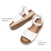 image:imageDREAM PAIRS Girls Platform Wedge Open Toe Espadrille Sandals with Buckle Ankle Strap for Little KidBig KidWhite