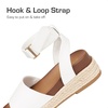 image:imageDREAM PAIRS Girls Platform Wedge Open Toe Espadrille Sandals with Buckle Ankle Strap for Little KidBig KidWhite
