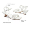 image:imageDREAM PAIRS Girls Sandals Ankle Strap Square Toe Low Heel Crystal Shell Wedding Party Flower Dress Shoes for Little KidsBig KidsIvory