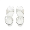 image:imageDREAM PAIRS Girls Sandals Ankle Strap Square Toe Low Heel Crystal Shell Wedding Party Flower Dress Shoes for Little KidsBig KidsIvory