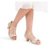 image:imageDREAM PAIRS Girls Sandals Ankle Strap TStrap Low Heel Pearl Bow Flower Pump Dress Wedding Party Shoes for Little KidBig KidGold
