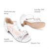 image:imageDREAM PAIRS Girls Sandals Ankle Strap TStrap Low Heel Pearl Bow Flower Pump Dress Wedding Party Shoes for Little KidBig KidWhite