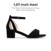 image:imageDREAM PAIRS Girls Sandals Chunky Pump Ankle Strap High Heels Dress Open Toe Flower Wedding Party for Little Big KidBlack