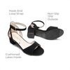 image:imageDREAM PAIRS Girls Sandals Chunky Pump Ankle Strap High Heels Dress Open Toe Flower Wedding Party for Little Big KidBlack