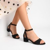 image:imageDREAM PAIRS Girls Sandals Chunky Pump Ankle Strap High Heels Dress Open Toe Flower Wedding Party for Little Big KidBlack