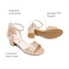 image:imageDREAM PAIRS Girls Sandals Chunky Pump Ankle Strap High Heels Dress Open Toe Flower Wedding Party for Little Big KidGold