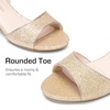 image:imageDREAM PAIRS Girls Sandals Chunky Pump Ankle Strap High Heels Dress Open Toe Flower Wedding Party for Little Big KidGold