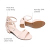 image:imageDREAM PAIRS Girls Sandals Chunky Pump Ankle Strap High Heels Dress Open Toe Flower Wedding Party for Little Big KidNude