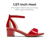 image:imageDREAM PAIRS Girls Sandals Chunky Pump Ankle Strap High Heels Dress Open Toe Flower Wedding Party for Little Big KidRed