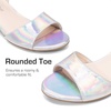 image:imageDREAM PAIRS Girls Sandals Chunky Pump Ankle Strap High Heels Dress Open Toe Flower Wedding Party for Little Big KidSilvermetallic