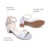 image:imageDREAM PAIRS Girls Sandals Chunky Pump Ankle Strap High Heels Dress Open Toe Flower Wedding Party for Little Big KidSilvermetallic