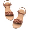 image:imageDREAM PAIRS Girls Sandals Classic Open Toe Braided Flat Sandals Summer Dress ShoesBrown