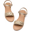 image:imageDREAM PAIRS Girls Sandals Classic Open Toe Braided Flat Sandals Summer Dress ShoesGold