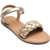 image:imageDREAM PAIRS Girls Sandals Classic Open Toe Braided Flat Sandals Summer Dress ShoesGold