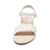 image:imageDREAM PAIRS Girls Sandals Classic Open Toe Braided Flat Sandals Summer Dress ShoesIvory