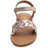 image:imageDREAM PAIRS Girls Sandals Classic Open Toe Braided Flat Sandals Summer Dress ShoesRose Goldmetallic