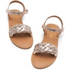 image:imageDREAM PAIRS Girls Sandals Classic Open Toe Braided Flat Sandals Summer Dress ShoesRose Goldmetallic