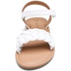 image:imageDREAM PAIRS Girls Sandals Classic Open Toe Braided Flat Sandals Summer Dress ShoesWhite